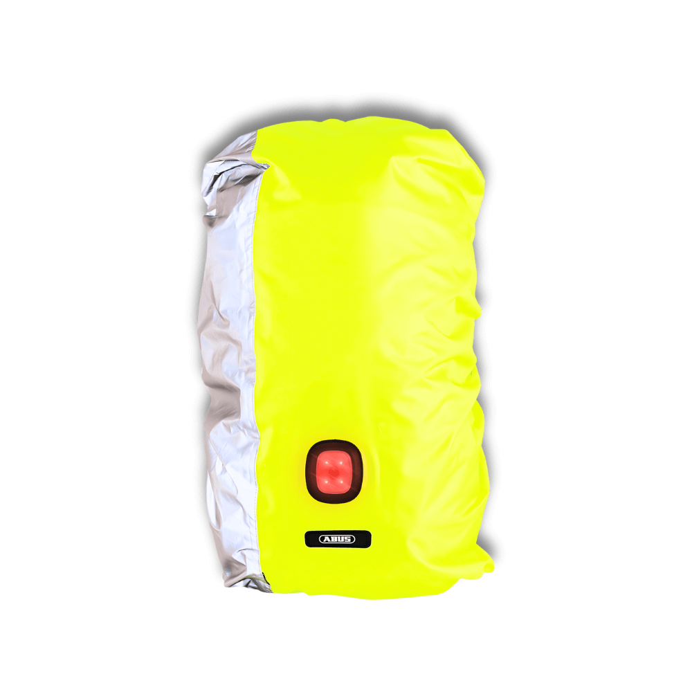 Housse de sac à dos jaune fluo - Imperméable - Bande rétroréfléchissante